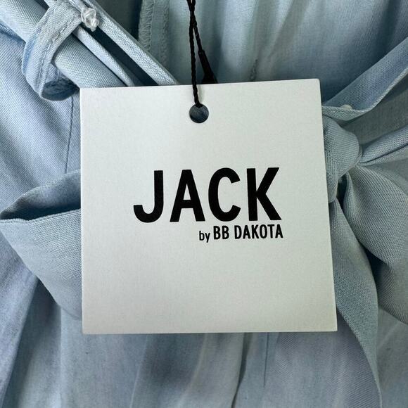 Jack by BB Dakota Tie Front Elastic Waist Pleated Chambray Pull On Shorts Size S - Picture 8 of 12